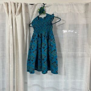 French Connection Blue Floral Smocked Kids Dress size XS